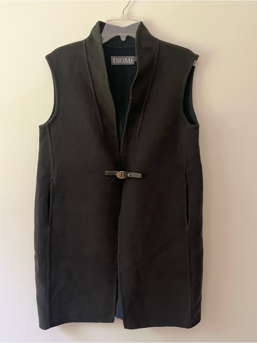 Diomi Cashmere Wool Sweater Vest Long Line Duster Medium Layering Elevated Sleek